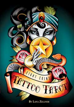 (image for) Eight Coins Tattoo tarot by Lana Zellner - Click Image to Close