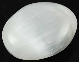 (image for) White Selenite Oval 2"