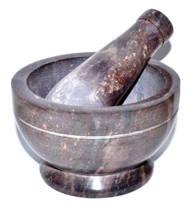 (image for) 4" Natural mortar and pestle set - Click Image to Close