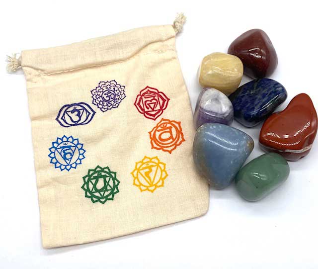 (image for) (set 0f 7) 7 Chakra tumbled stones