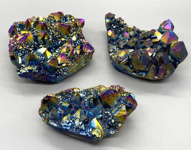 (image for) ~6.6# Crystal druse plantinum rainbow