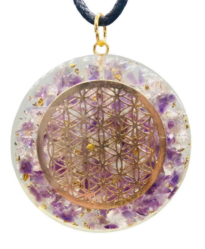 (image for) 1 5/8" Orgone FOL Amethyst & Quartz - Click Image to Close