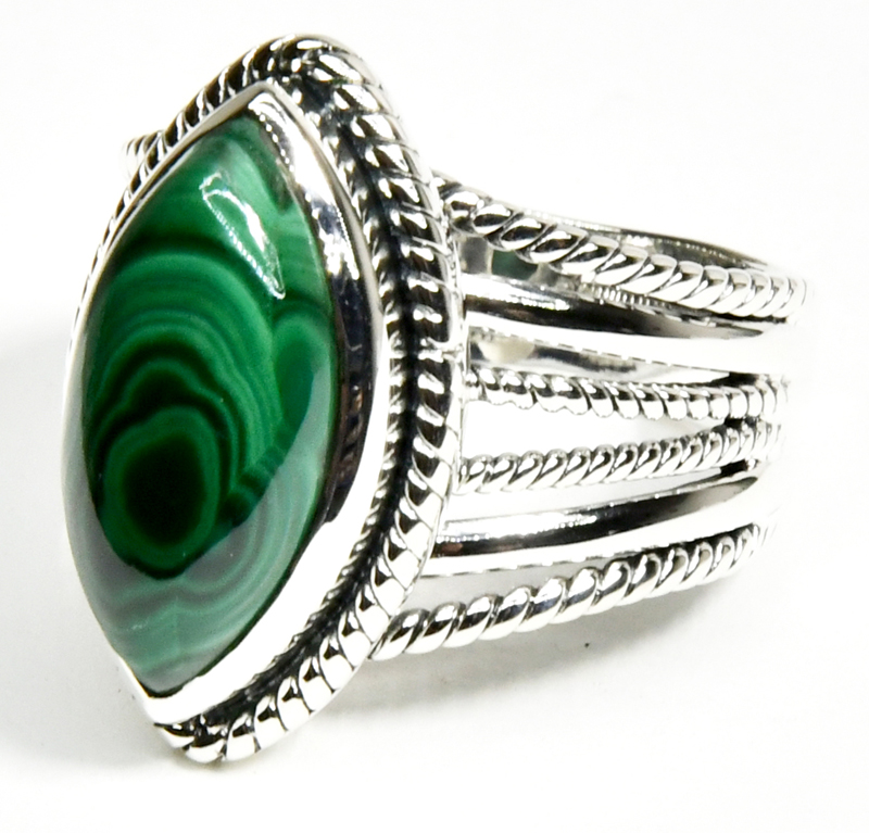 (image for) size 9 Malachite ring